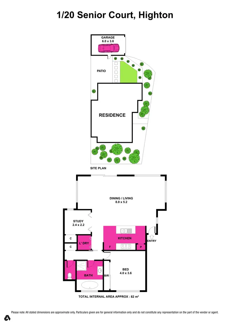 Floorplan of Homely house listing, 1/20 Senior Court, Highton VIC 3216