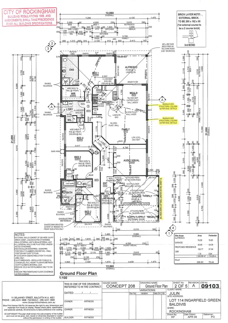 Floorplan of Homely house listing, 13 Ingarfield Green, Baldivis WA 6171