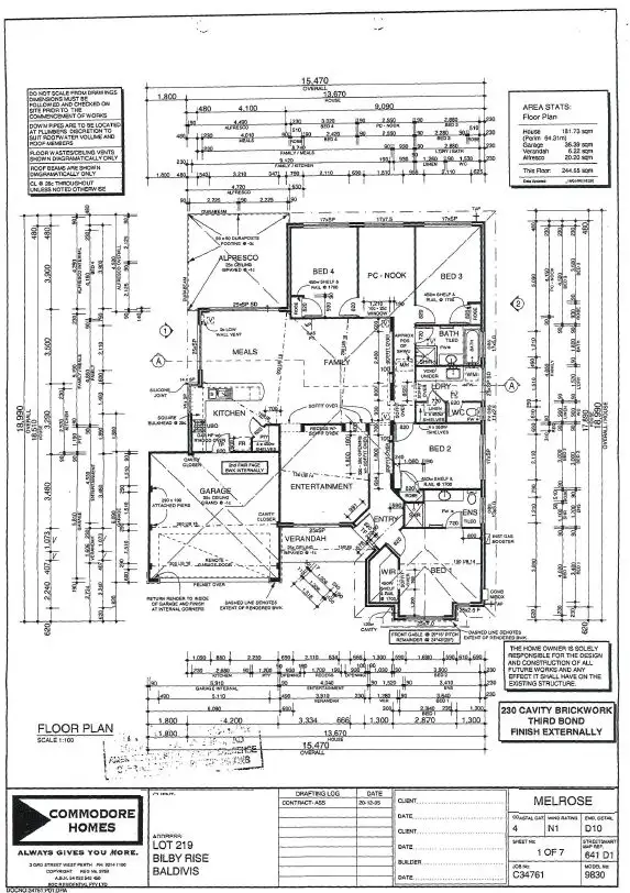Floorplan of Homely house listing, 3 Bilby Rise, Baldivis WA 6171