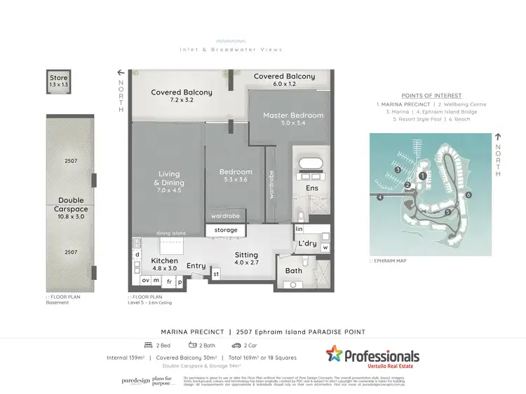 Floorplan of Homely apartment listing, 2507 Ephraim Island, Paradise Point QLD 4216
