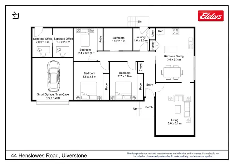 Floorplan of Homely house listing, 44 Henslowes Road, Ulverstone TAS 7315