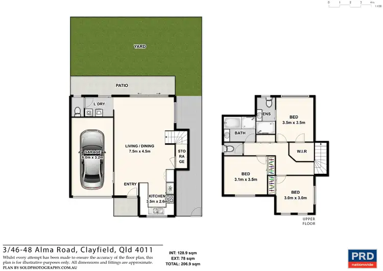 Floorplan of Homely townhouse listing, 3/46-48 Alma Road, Clayfield QLD 4011