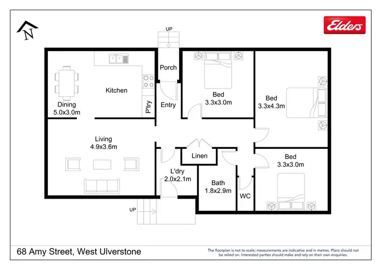 Floorplan of Homely house listing, 68 Amy Street, West Ulverstone TAS 7315