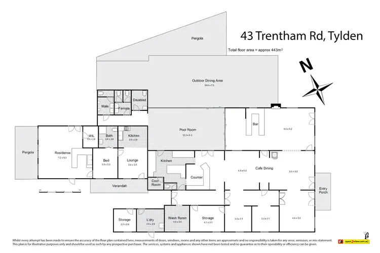 Floorplan of Homely house listing, 43 Trentham Road, Tylden VIC 3444