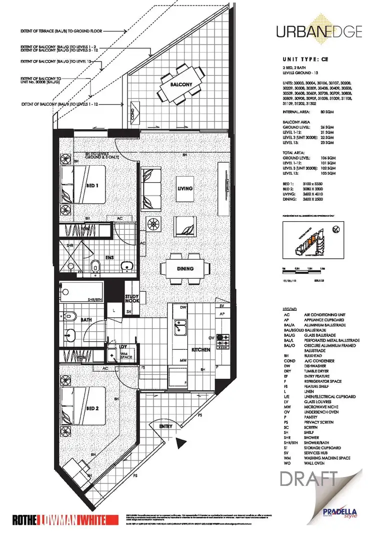 Floorplan of Homely apartment listing, 31202/67 Blamey Street, Kelvin Grove QLD 4059
