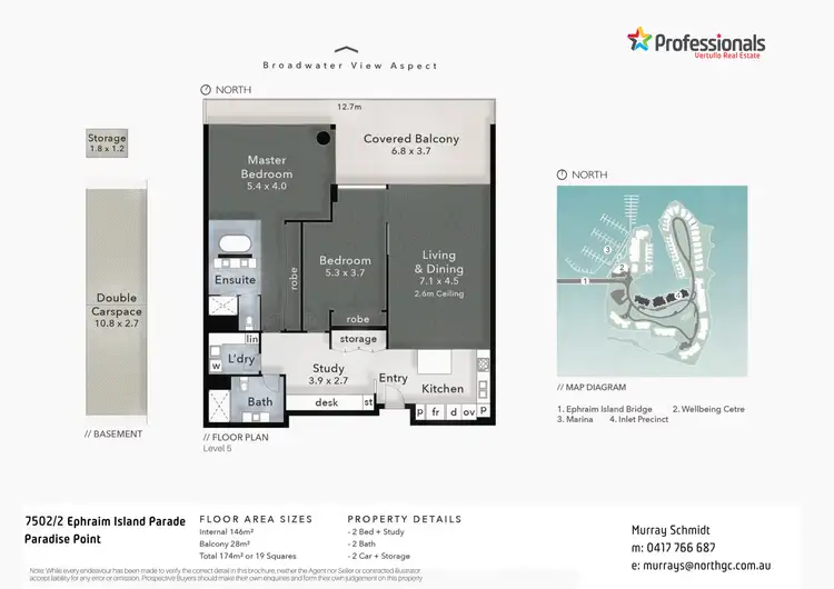 Floorplan of Homely apartment listing, 7502 Ephraim Island, Paradise Point QLD 4216