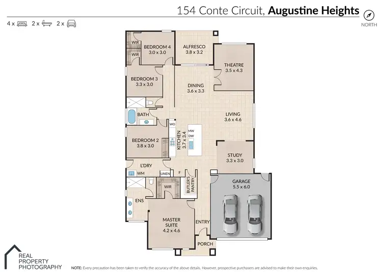 Floorplan of Homely house listing, 154 Conte Circuit, Augustine Heights QLD 4300