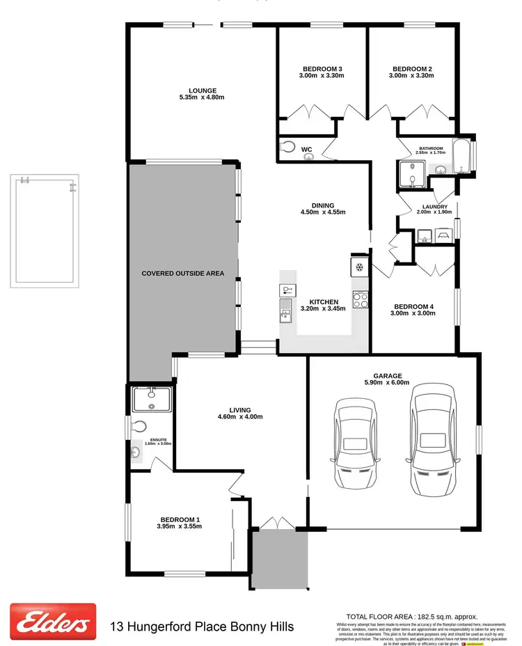 Floorplan of Homely house listing, 13 Hungerford Place, Bonny Hills NSW 2445