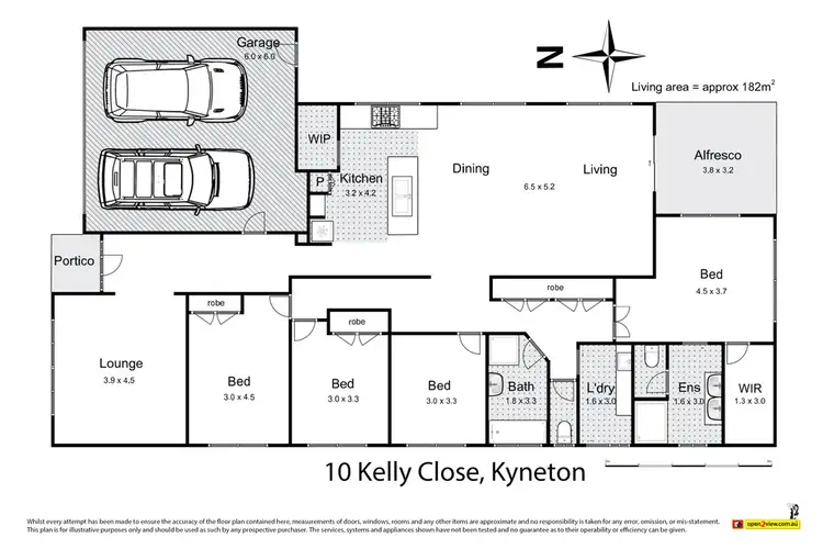 Floorplan of Homely house listing, 10 Kelly Close, Kyneton VIC 3444