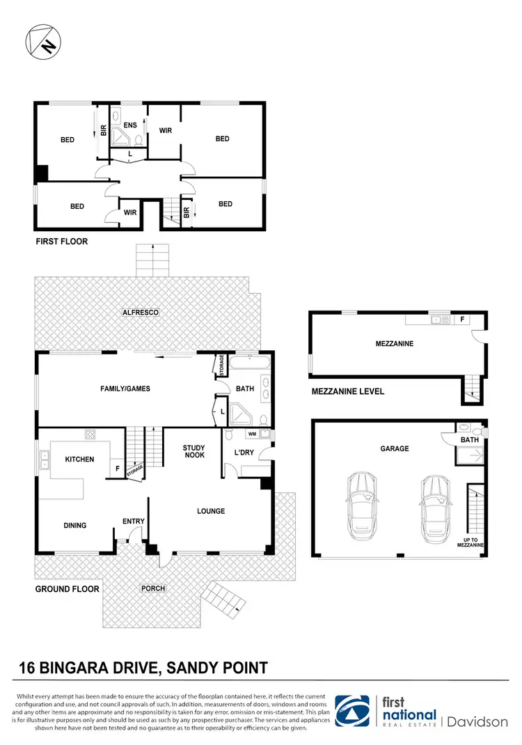 Floorplan of Homely house listing, 16 Bingara Drive, Sandy Point NSW 2172