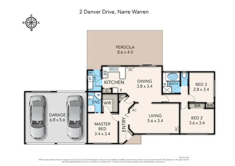 Floorplan of Homely house listing, 2 Denver Drive, Narre Warren VIC 3805