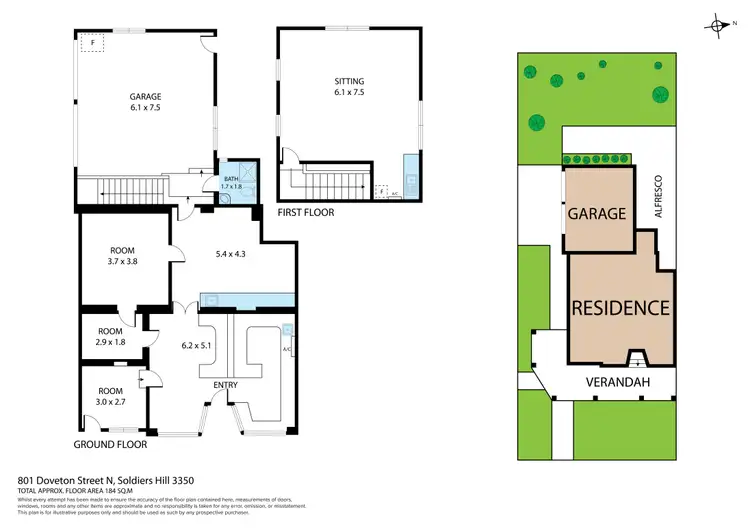 Floorplan of Homely house listing, 801 & 803 Doveton Street North, Soldiers Hill VIC 3350