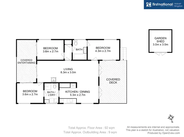 Floorplan of Homely house listing, 3 Henleys Road, Nicholls Rivulet TAS 7112