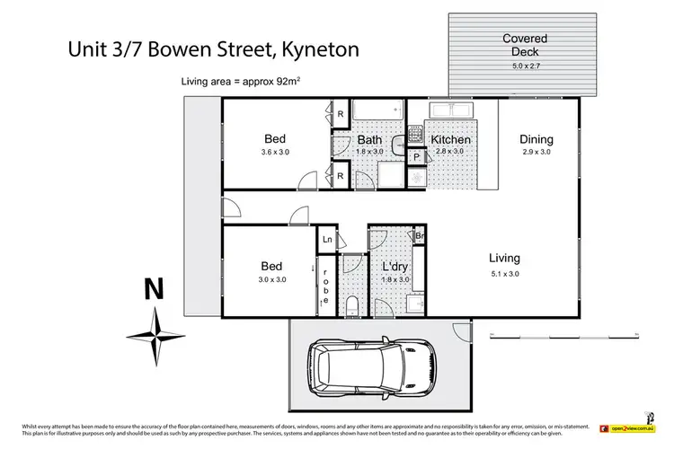 Floorplan of Homely townhouse listing, 3/7 Bowen Street, Kyneton VIC 3444