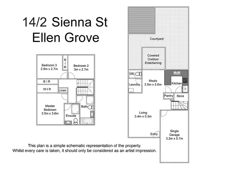 Floorplan of Homely townhouse listing, 14/2 Sienna Street, Ellen Grove QLD 4078