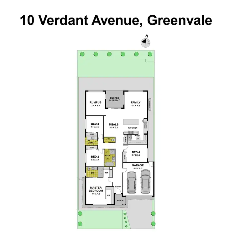 Floorplan of Homely house listing, 10 Verdant Avenue, Greenvale VIC 3059