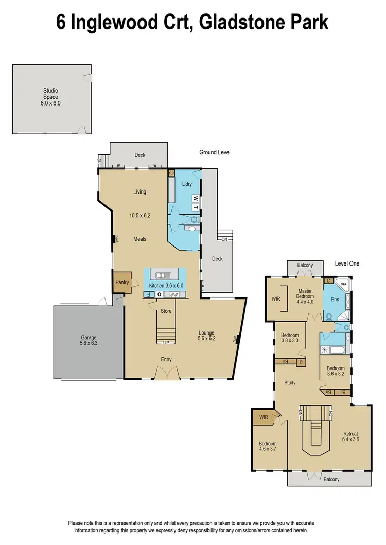 Floorplan of Homely house listing, 6 Inglewood Court, Gladstone Park VIC 3043