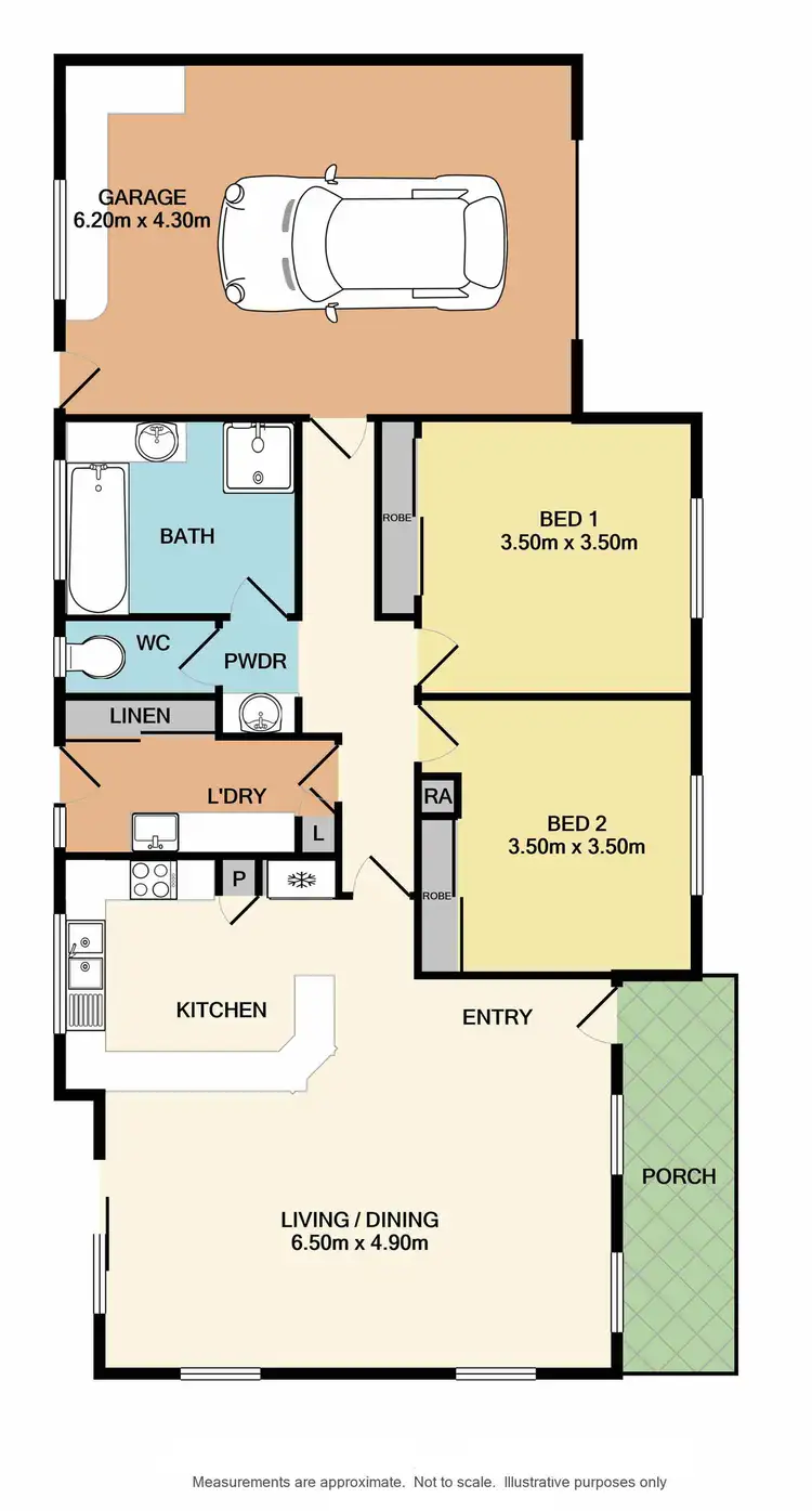 Floorplan of Homely unit listing, 1/12 Wattletree Grove, Benalla VIC 3672