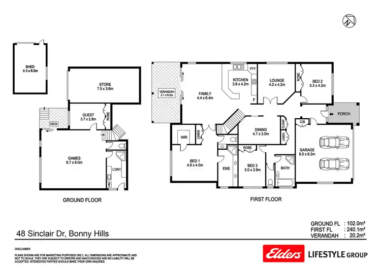 Floorplan of Homely house listing, 48 Sinclair Drive, Bonny Hills NSW 2445