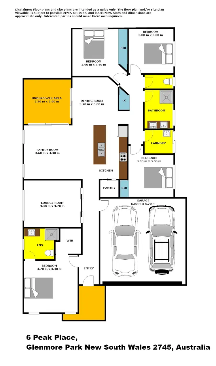 Floorplan of Homely house listing, 6 Peak Place, Glenmore Park NSW 2745