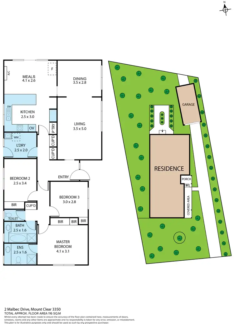 Floorplan of Homely house listing, 2 Malbec Drive, Mount Clear VIC 3350