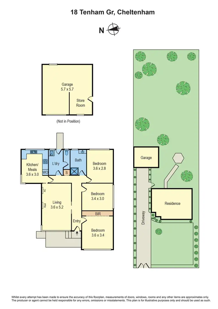 Floorplan of Homely house listing, 18 Tenham Grove, Cheltenham VIC 3192