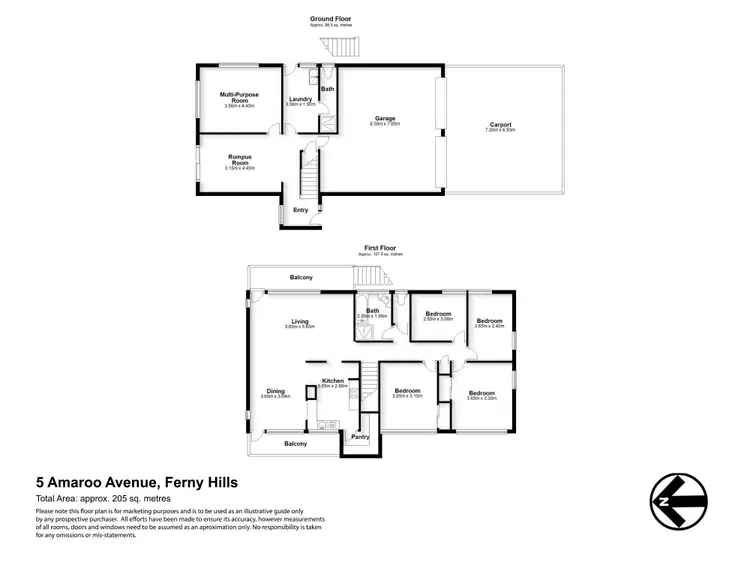 Floorplan of Homely house listing, 5 Amaroo Avenue, Ferny Hills QLD 4055