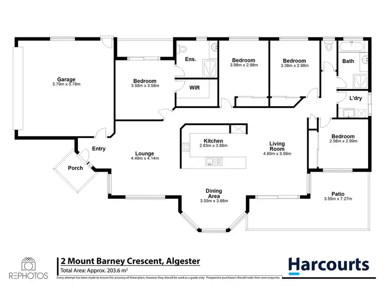Floorplan of Homely house listing, 2 Mount Barney Crescent, Algester QLD 4115