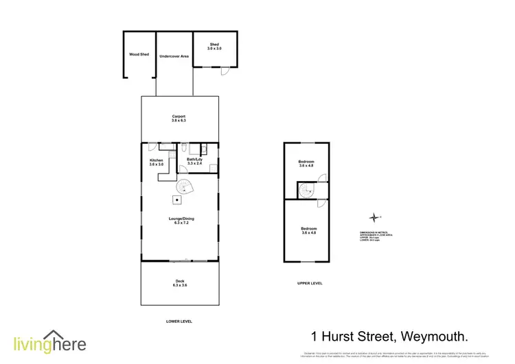 Floorplan of Homely house listing, 1 Hurst Street, Weymouth TAS 7252