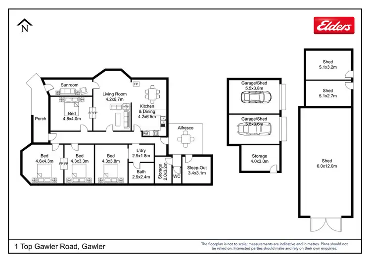 Floorplan of Homely house listing, 1 Top Gawler Road, Gawler TAS 7315