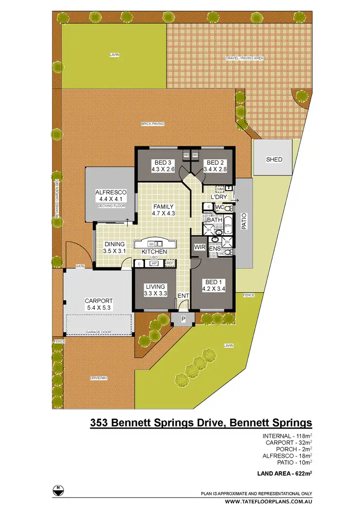 Floorplan of Homely house listing, 353 Bennett Springs Drive, Bennett Springs WA 6063