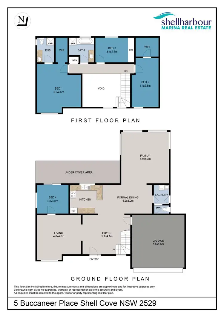 Floorplan of Homely house listing, 5 Buccaneer Place, Shell Cove NSW 2529