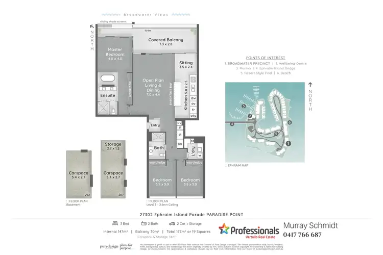 Floorplan of Homely apartment listing, 27302 Ephraim Island, Paradise Point QLD 4216