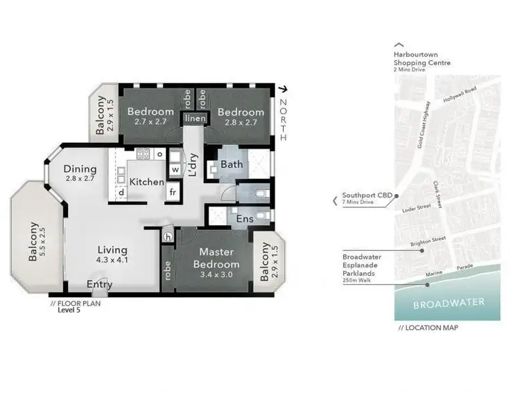 Floorplan of Homely apartment listing, 5/25 Brighton Street, Biggera Waters QLD 4216