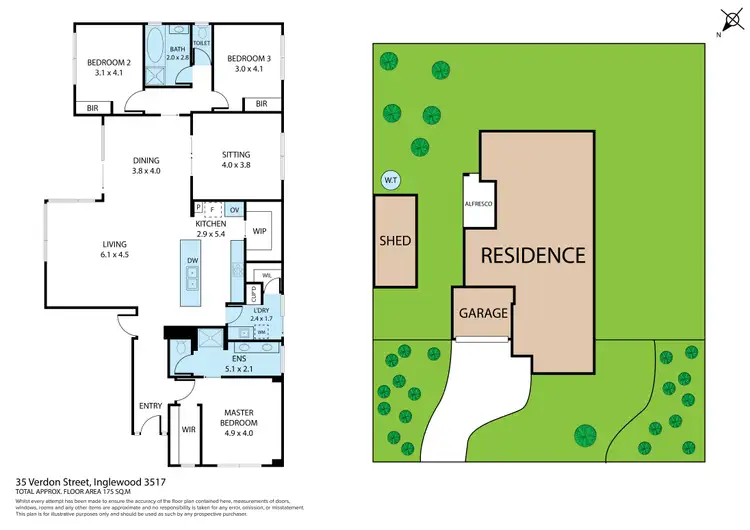 Floorplan of Homely house listing, 35 Verdon Street, Inglewood VIC 3517
