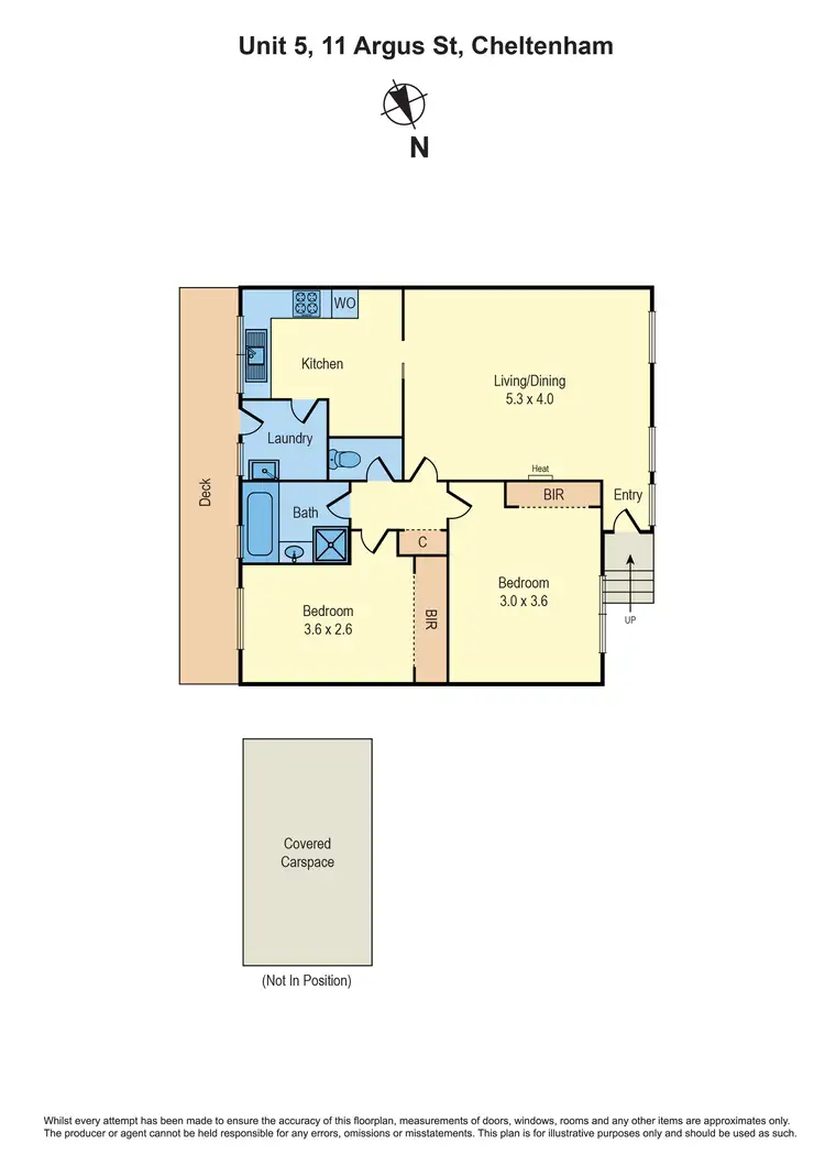 Floorplan of Homely unit listing, 5/11 Argus Street, Cheltenham VIC 3192