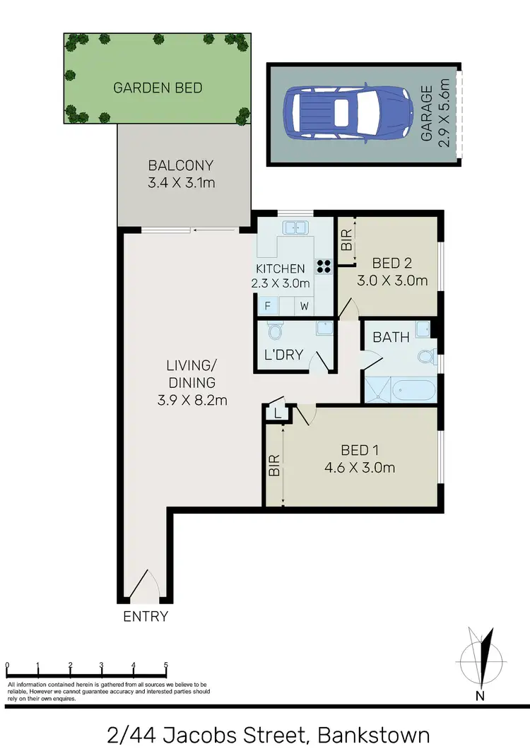 Floorplan of Homely apartment listing, 2/44-46 Jacobs Street, Bankstown NSW 2200