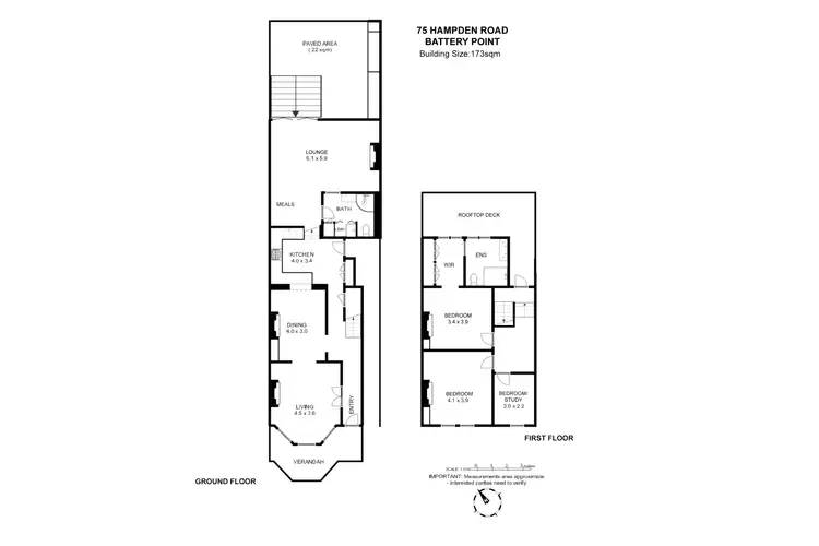 Floorplan of Homely house listing, 75 Hampden Road, Battery Point TAS 7004