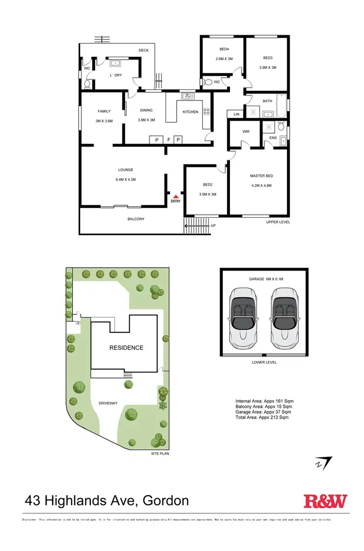 Floorplan of Homely house listing, 43 Highlands Ave, Gordon NSW 2072
