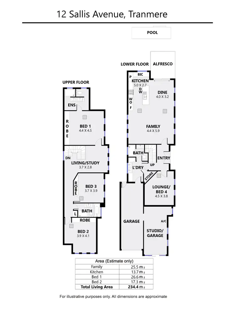 Floorplan of Homely house listing, 12 Sallis Avenue, Tranmere SA 5073