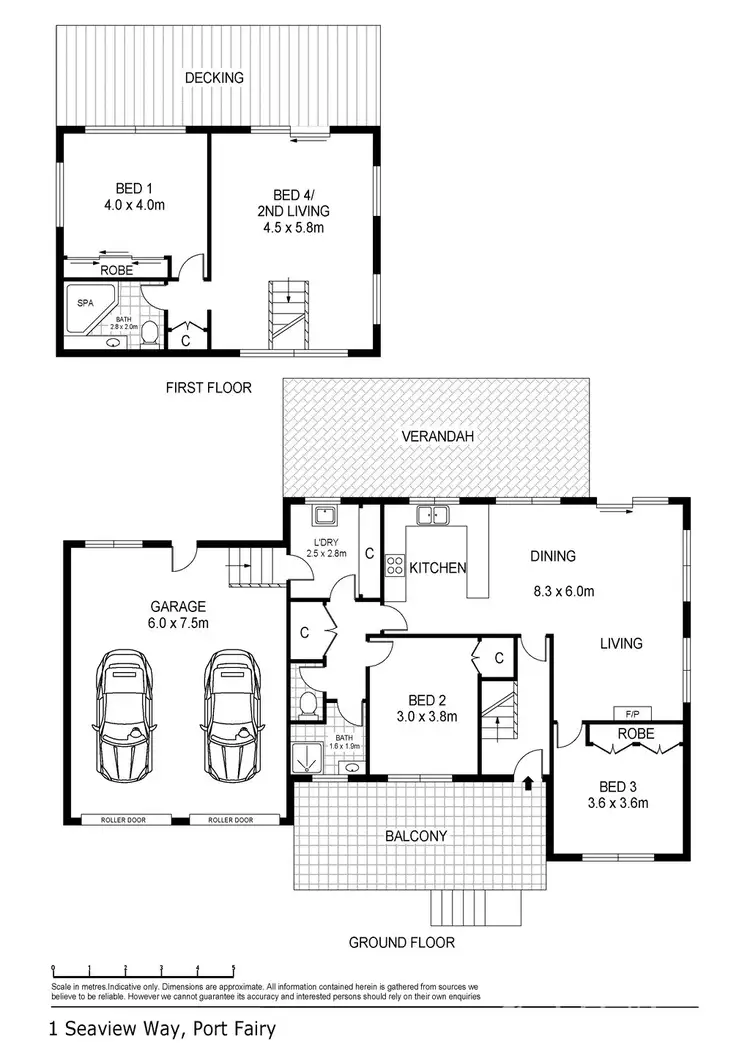 Floorplan of Homely house listing, 1 Seaview Way, Port Fairy VIC 3284