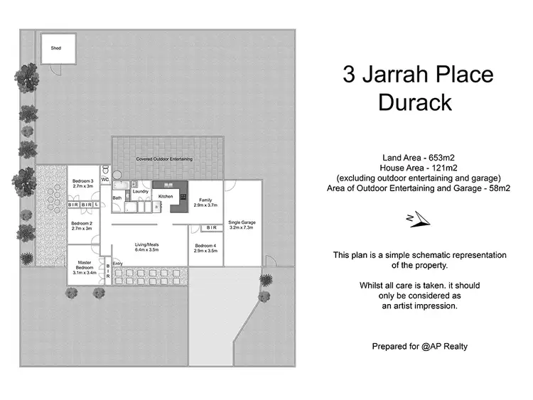 Floorplan of Homely house listing, 3 Jarrah Place, Durack QLD 4077