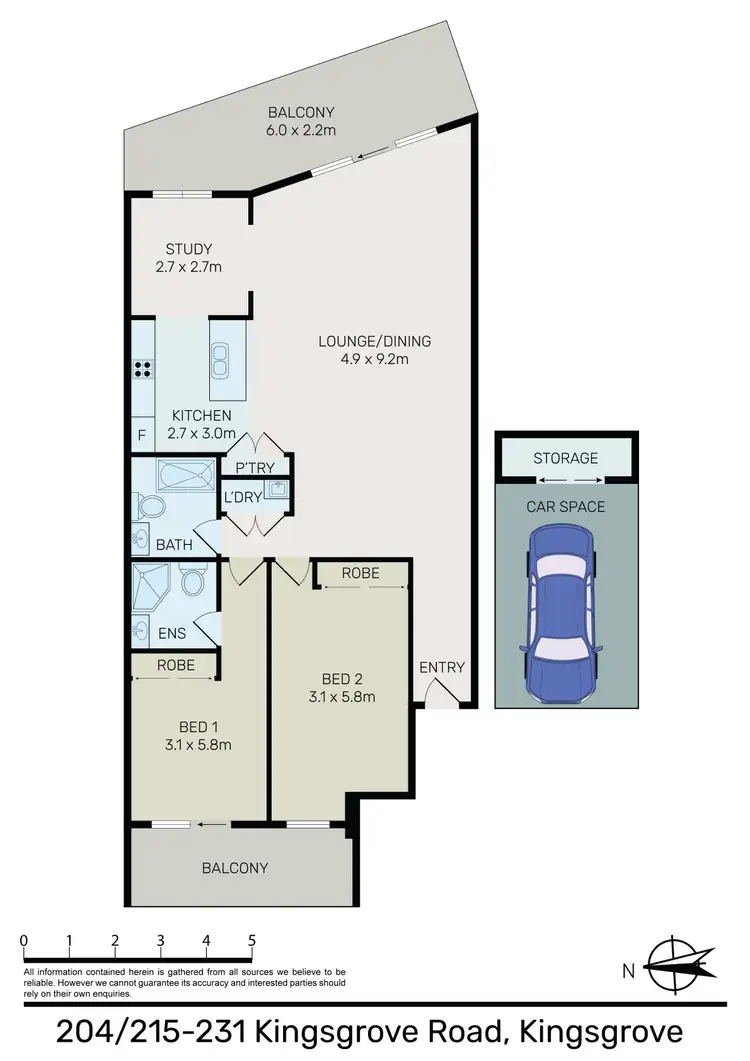 Floorplan of Homely apartment listing, 204/229 Kingsgrove Road, Kingsgrove NSW 2208