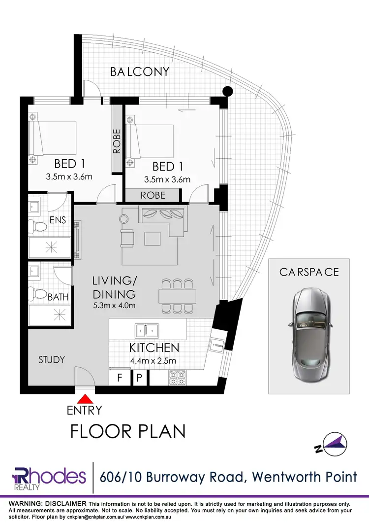 Floorplan of Homely apartment listing, 606/10 Burroway Road, Wentworth Point NSW 2127