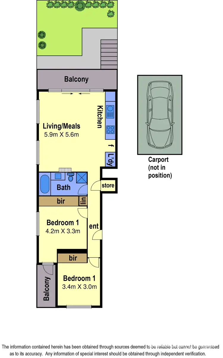 Floorplan of Homely apartment listing, 1/7 Collared Close, Bundoora VIC 3083