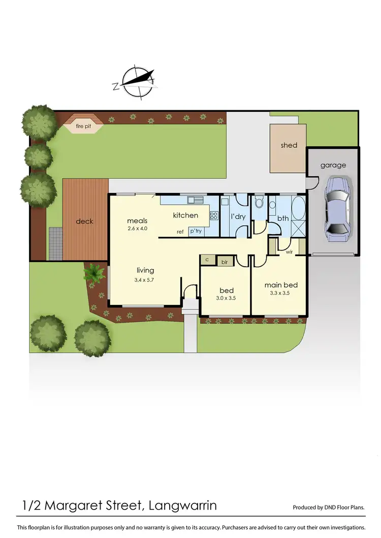 Floorplan of Homely unit listing, 1/2 Margaret Street, Langwarrin VIC 3910