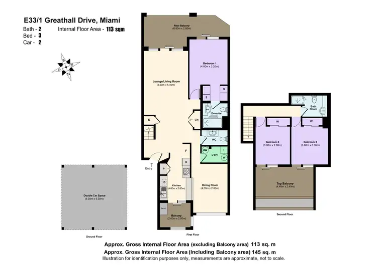 Floorplan of Homely townhouse listing, E33/1 Great Hall Drive, Miami QLD 4220
