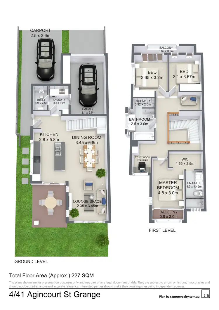 Floorplan of Homely townhouse listing, 4/41 Agincourt Street, Grange QLD 4051