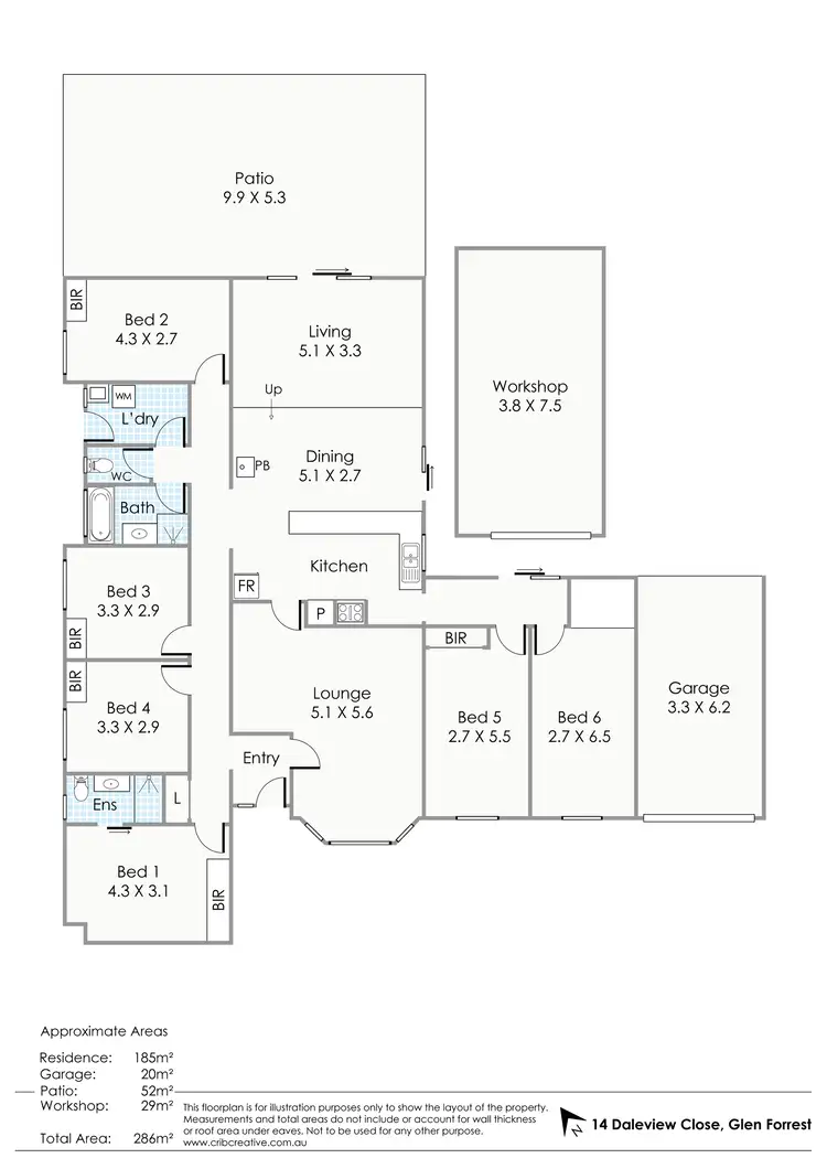 Floorplan of Homely house listing, 14 Daleview Close, Glen Forrest WA 6071