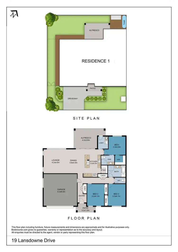 Floorplan of Homely semi-detached listing, 19 LANSDOWNE DRIVE, Dubbo NSW 2830